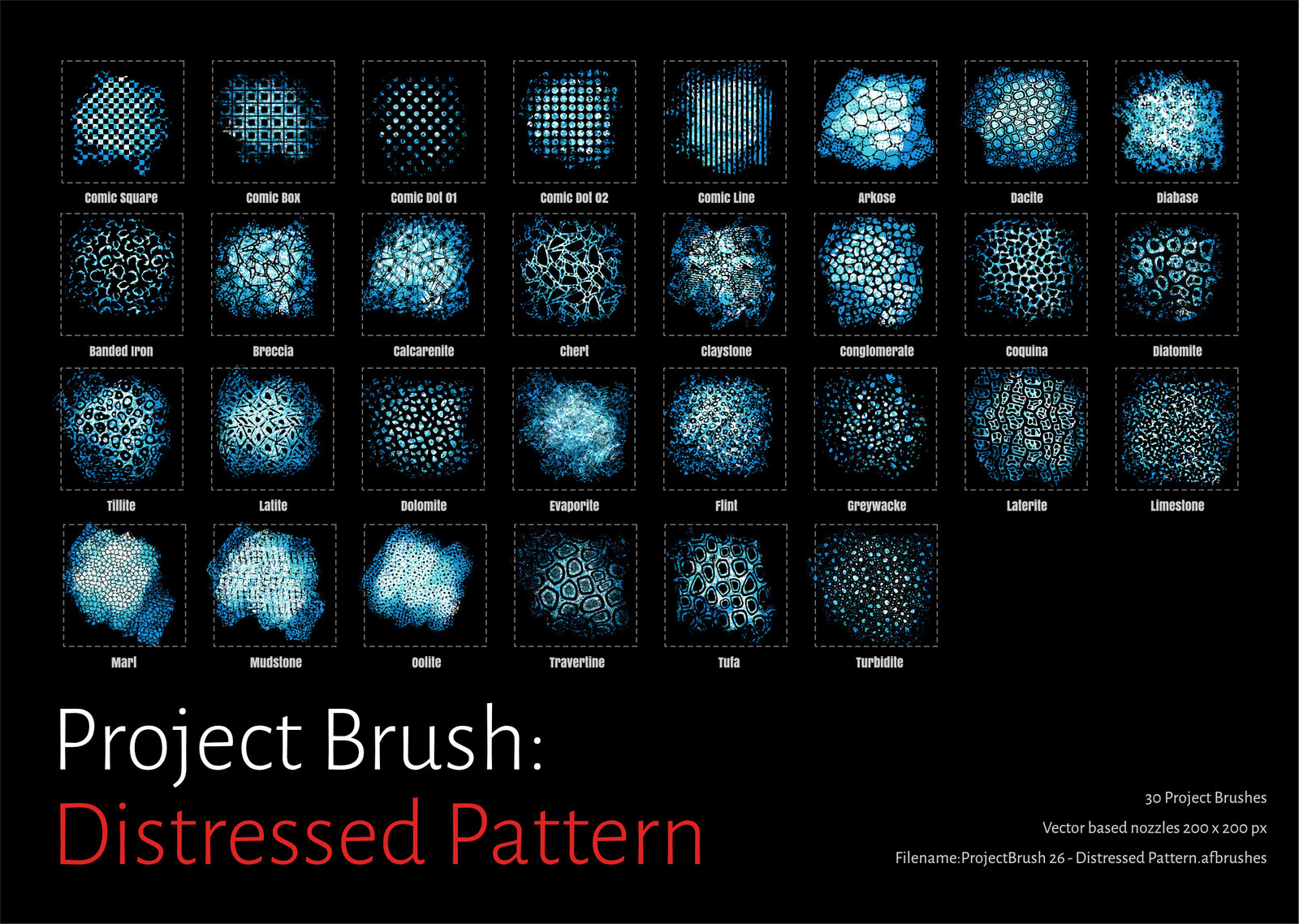 Project Brush 26: Distressed Pattern