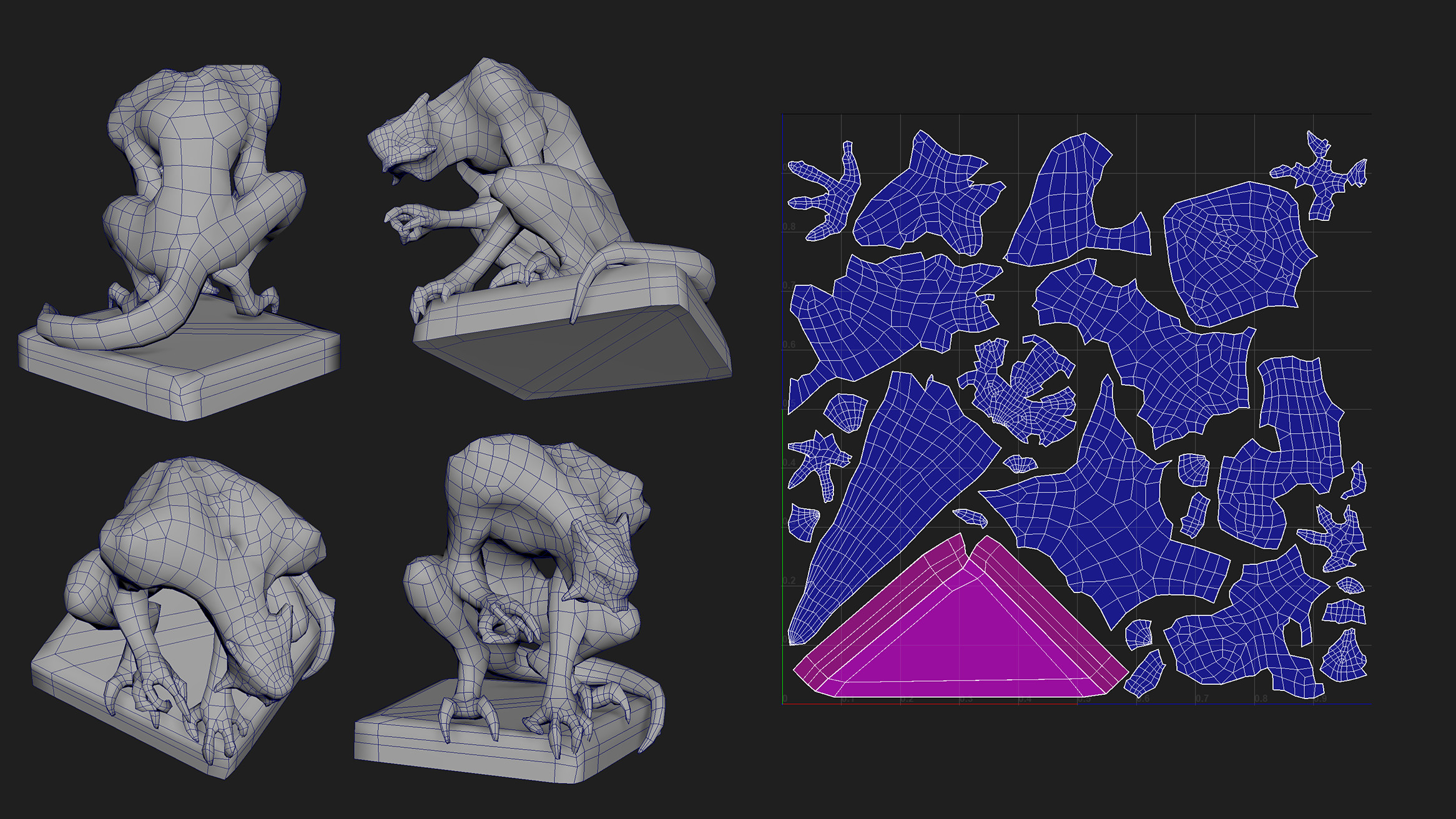 Maya topology and UVs