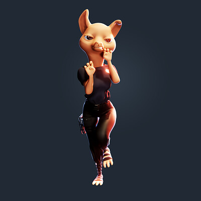 Fix Posing Fox Lady in Blender
