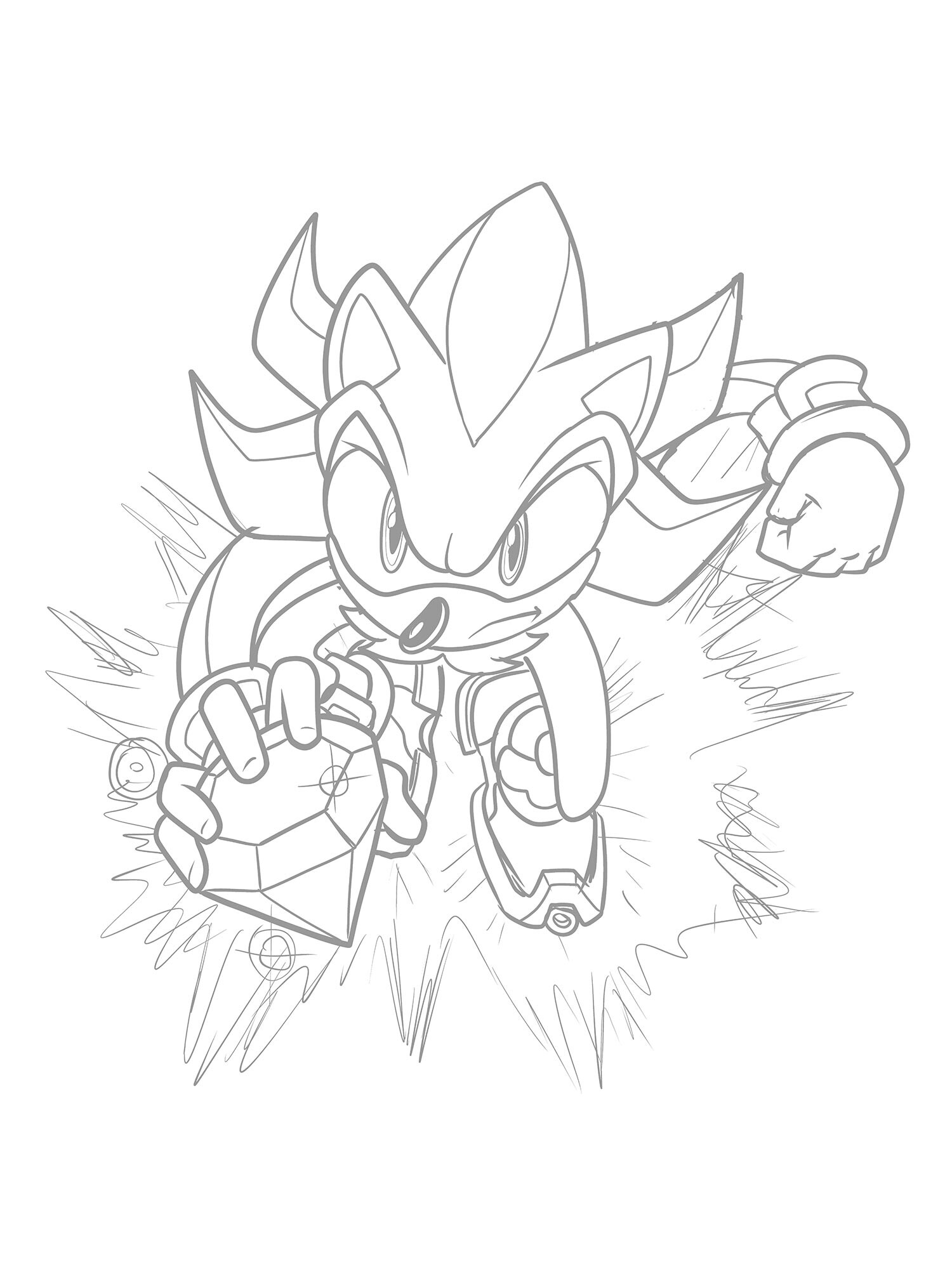Sonic Drawing - How To Draw Sonic Step By Step