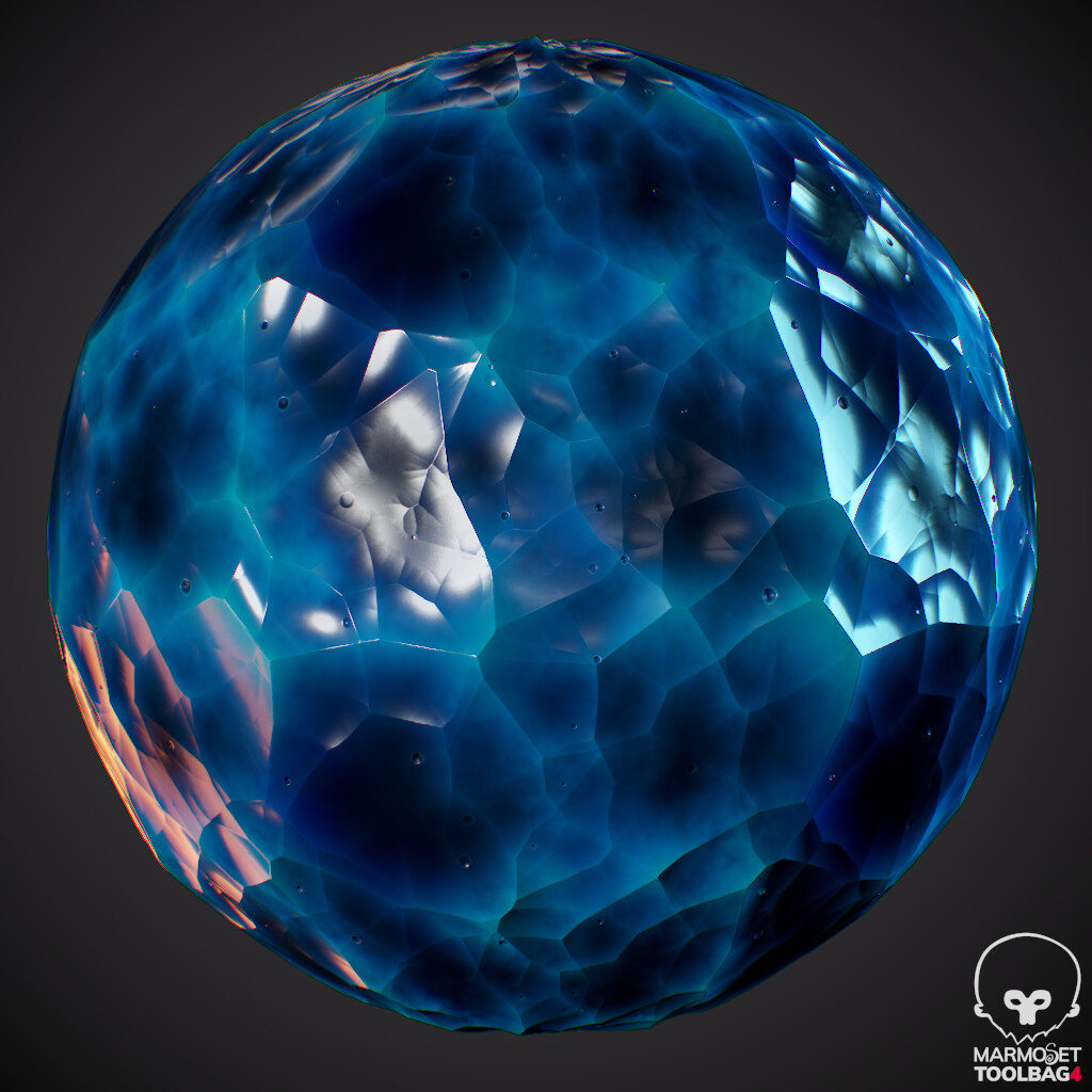 Practicing some stylized materials. Created this Ice material in Substance Designer, rendered in Marmoset. 
