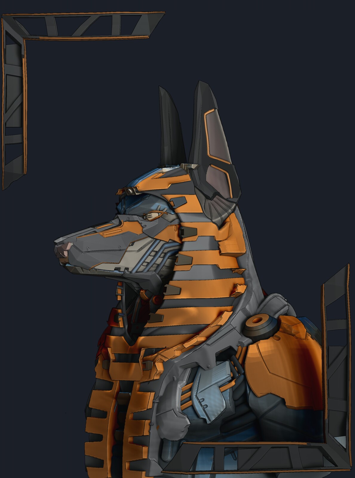 Zbrush Sculpt Off 2021 Entry: Alien-Tech-God A.N.U.B.I.S