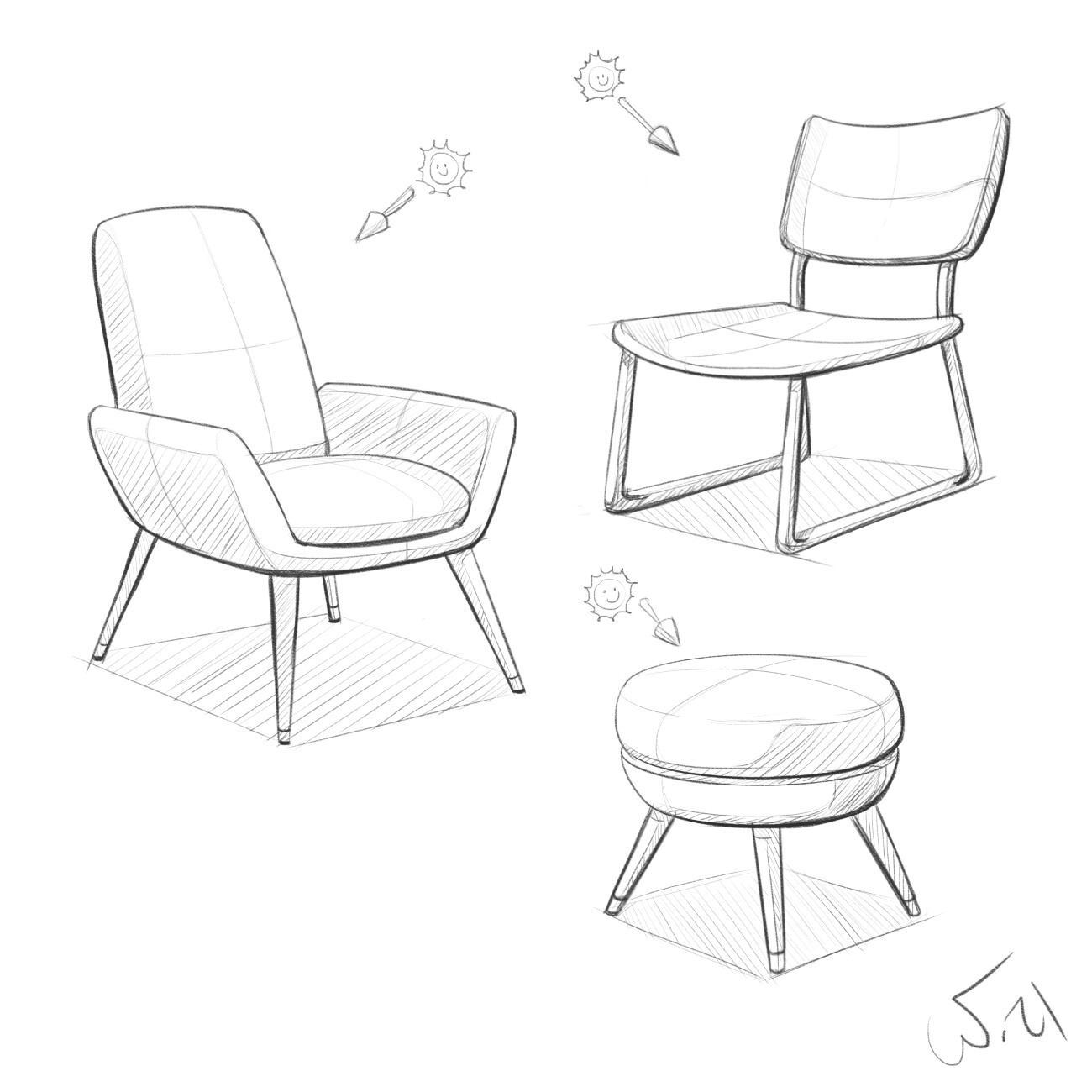 Armchair furniture sketch plan draft  Stock Illustration 31301912  PIXTA