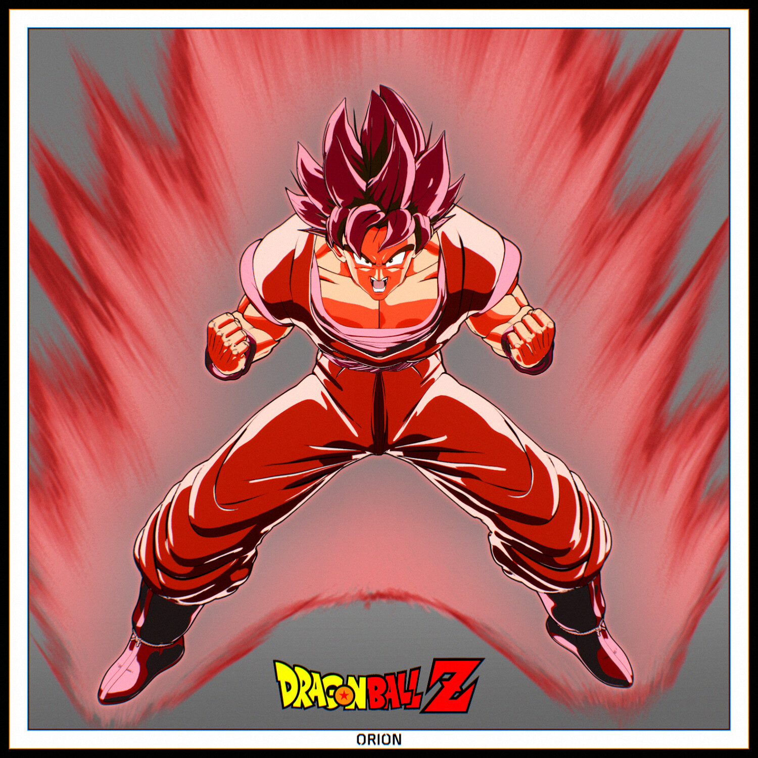 Goku doing the iconic pose from dragon ball in demon slayer art style on  Craiyon