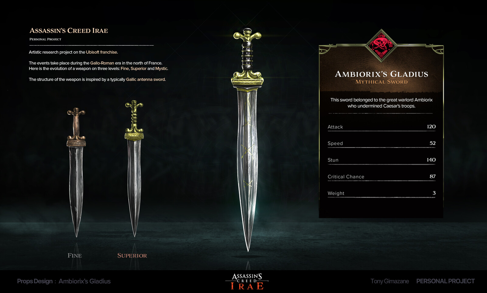 Ambiorix's Gladius ( Antenna sword in-game evolution)
