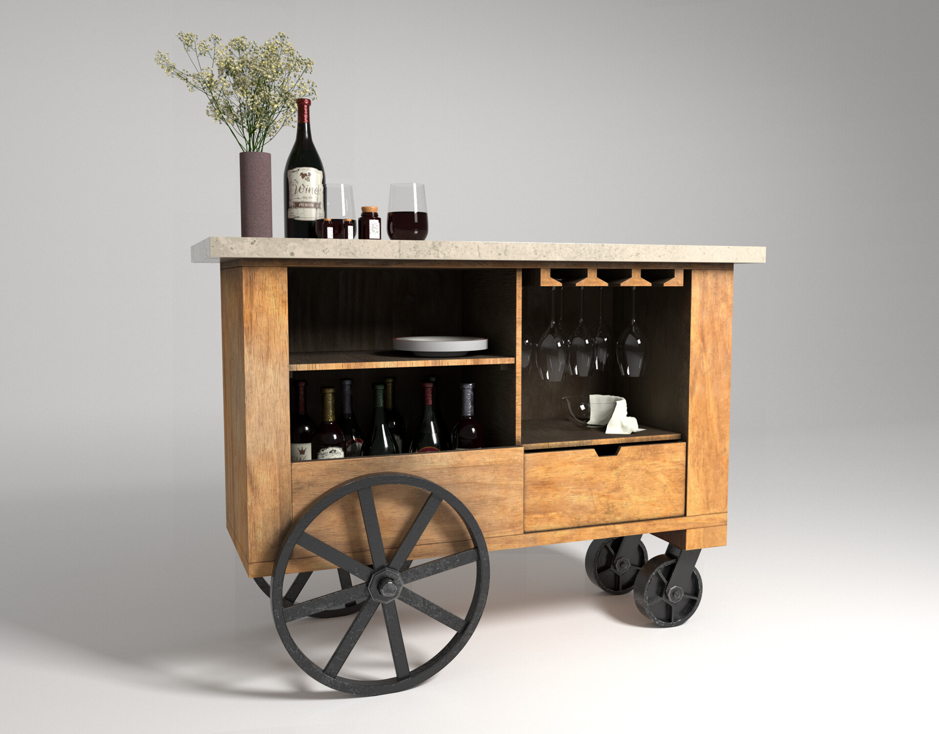 Home bar on wheels hotsell