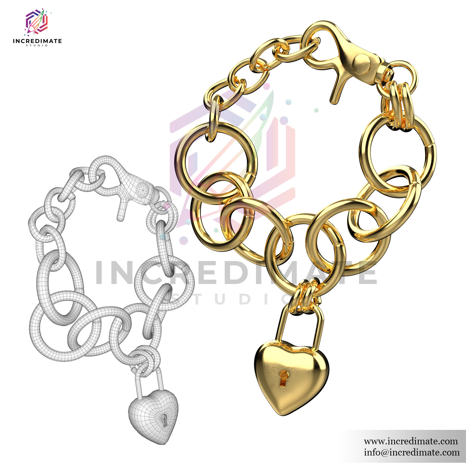 Jewellery model 3d representation