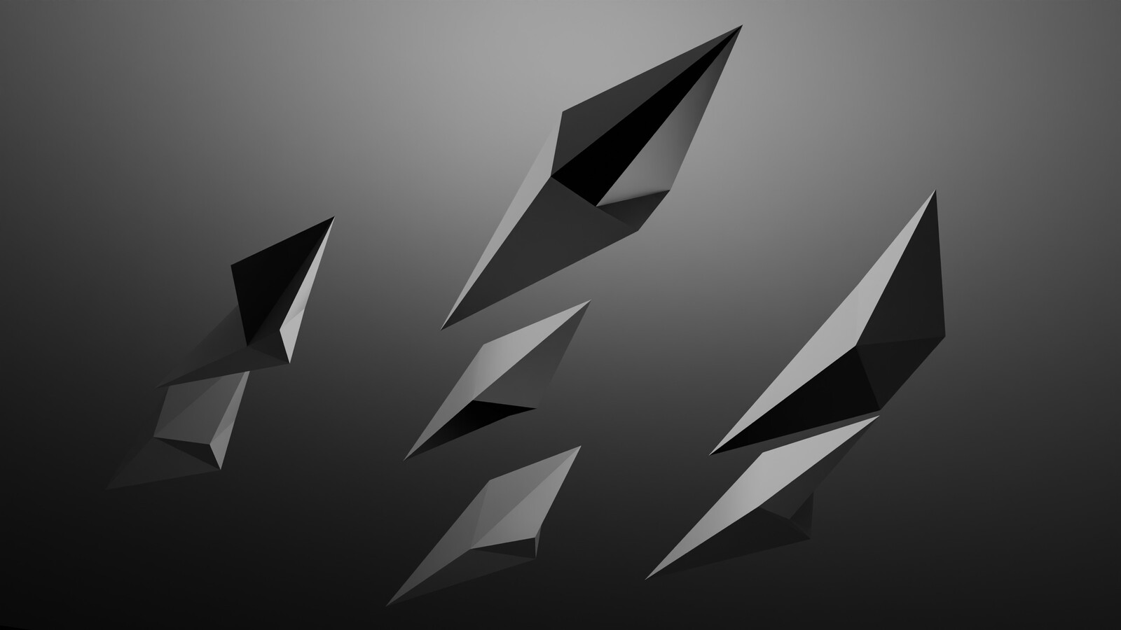 abstract sharp geometric objects.