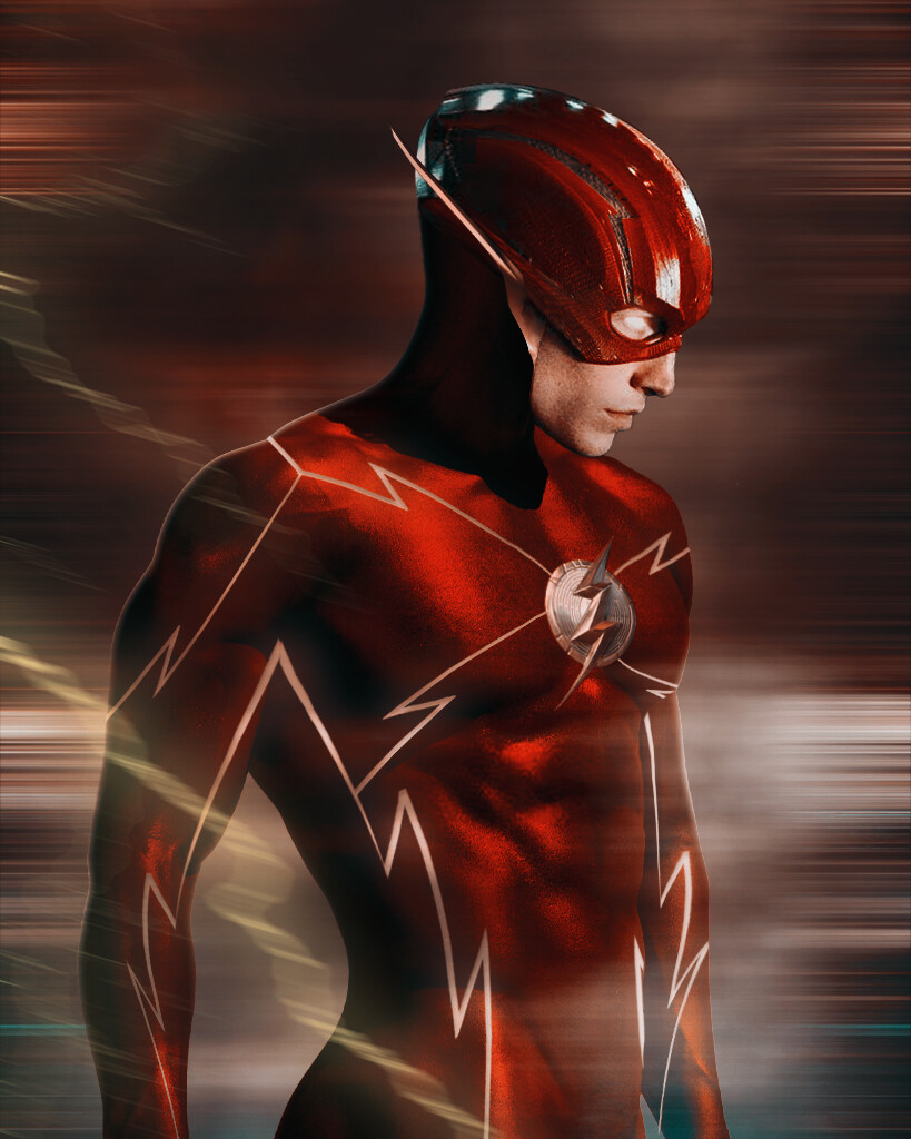 ArtStation - Ezra Miller as the Flash and Reverse Flash.