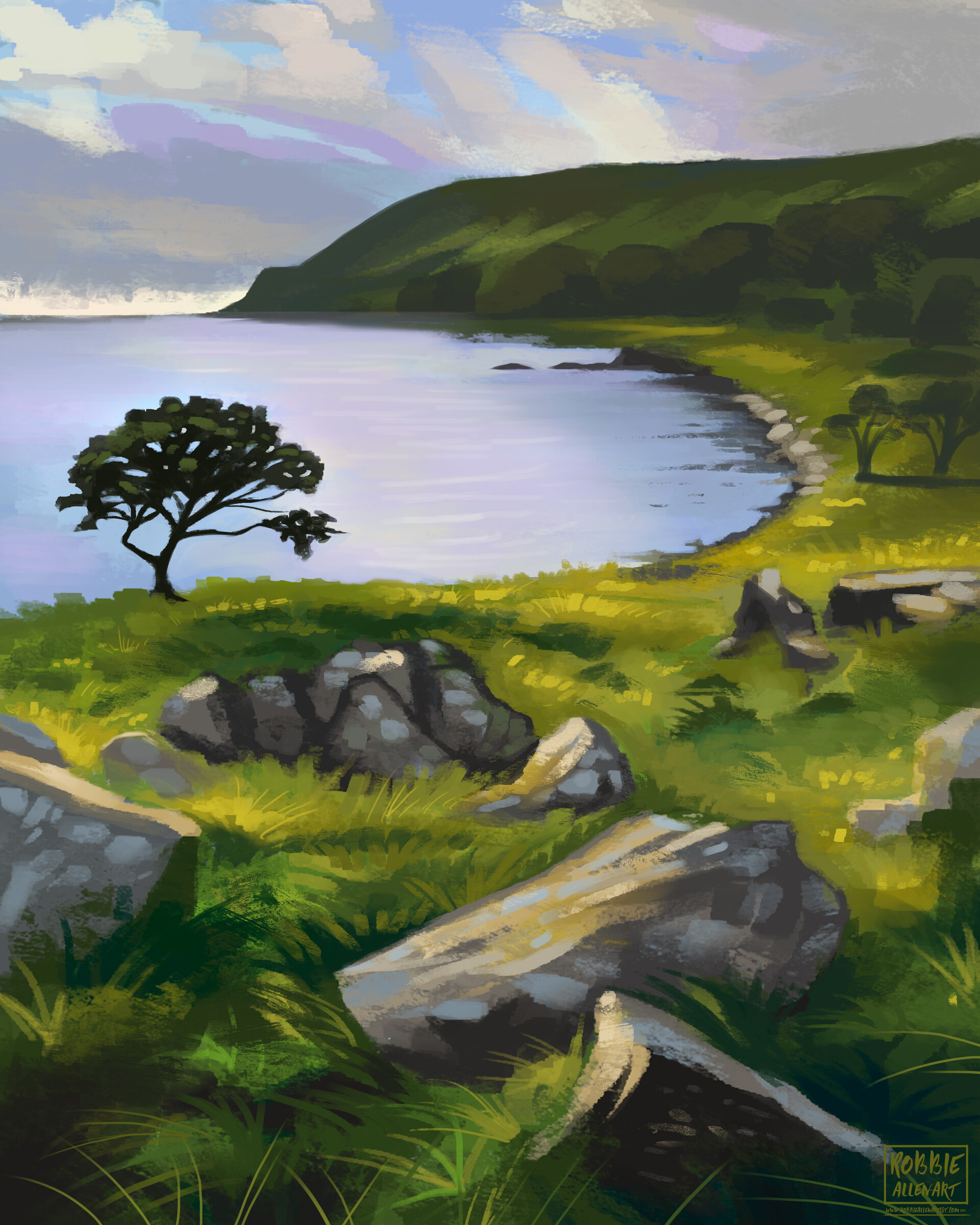 Robbie Allen - PleinAirpril 2021 - Digital Landscape Paintings Days 1-10