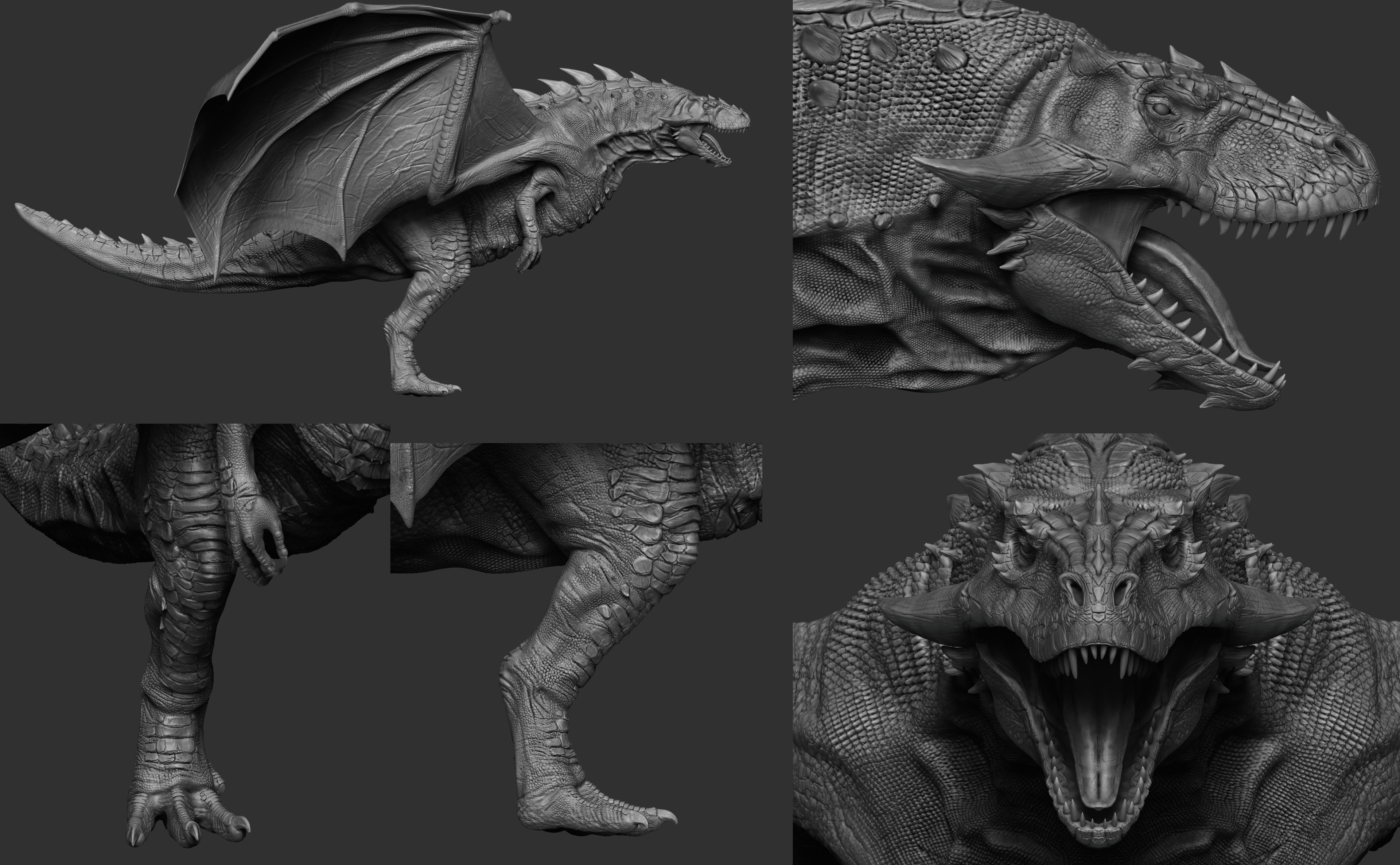 This dragon was initially sculpted for my CGMA lecture, then resculpted for Foundry