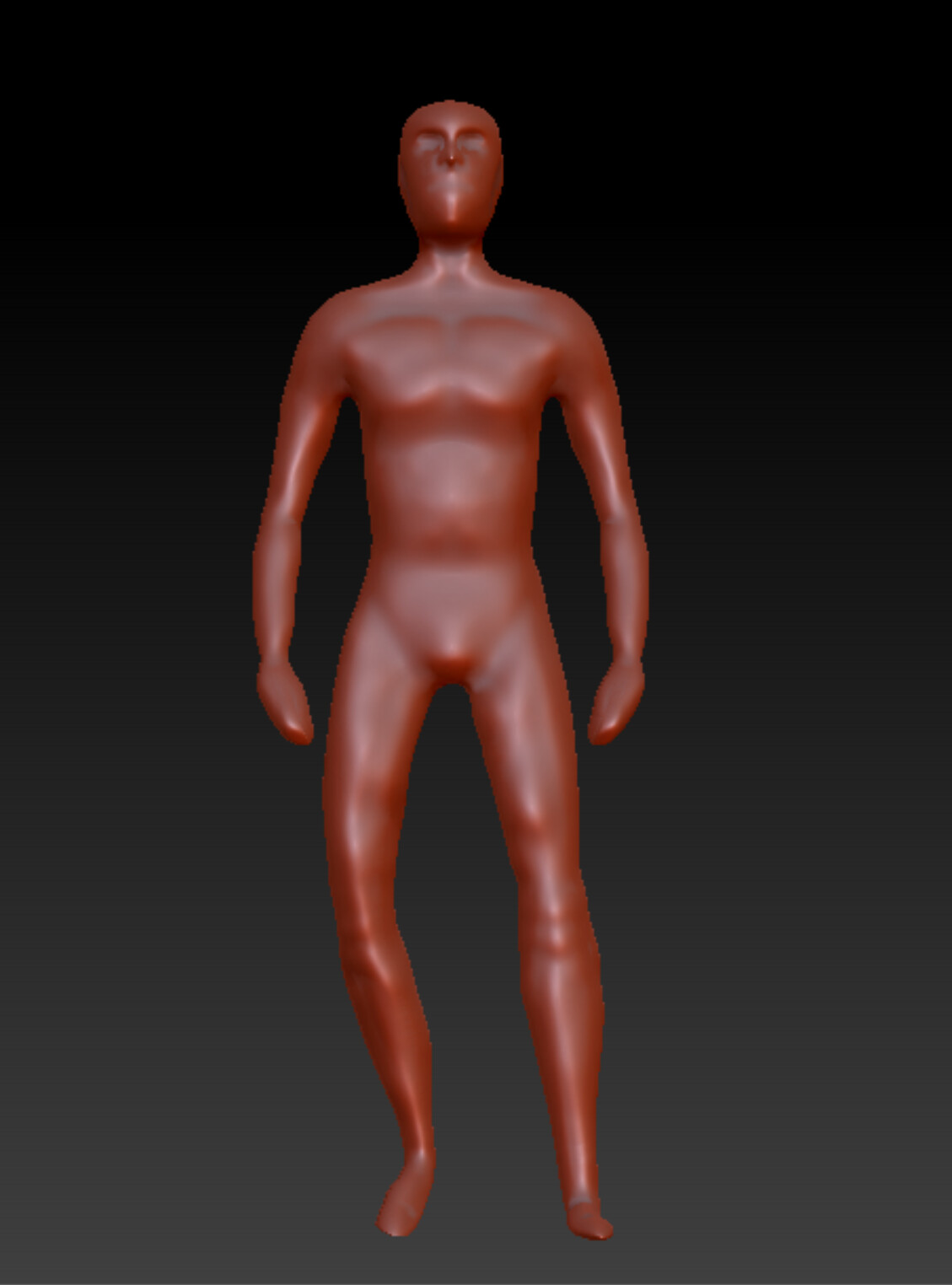 Low poly sculpt of a male mannequin