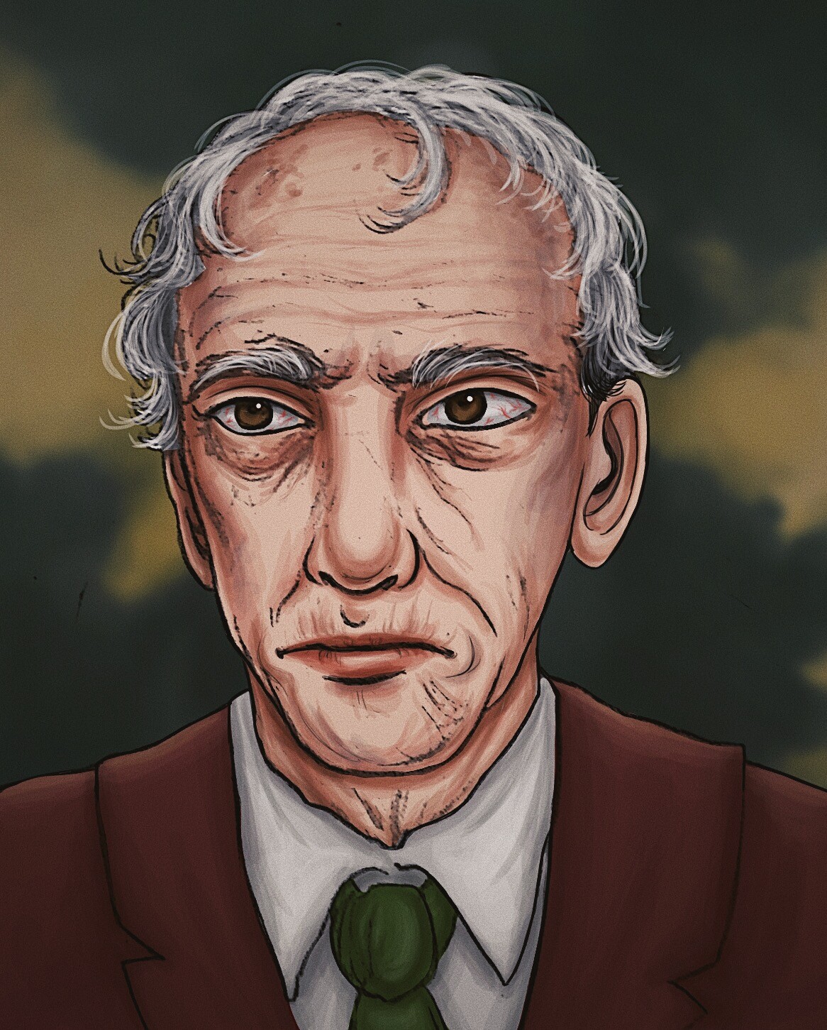 My character, Joel Farber (as an old, embittered man)