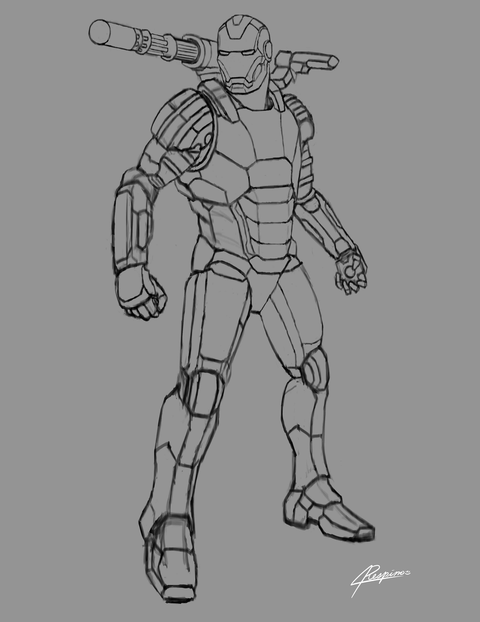 War Machine Coloring Pages