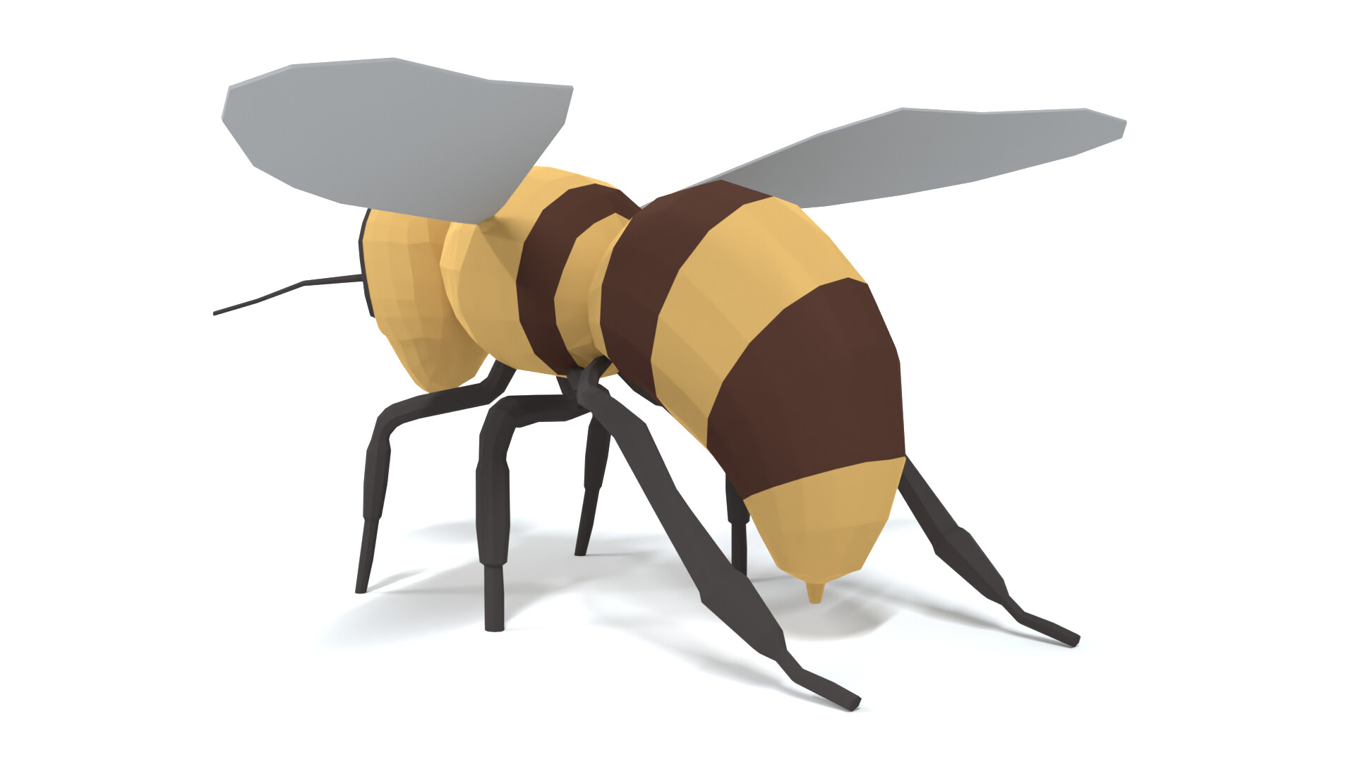 ArtStation - Low Poly Cartoon Honey Bee