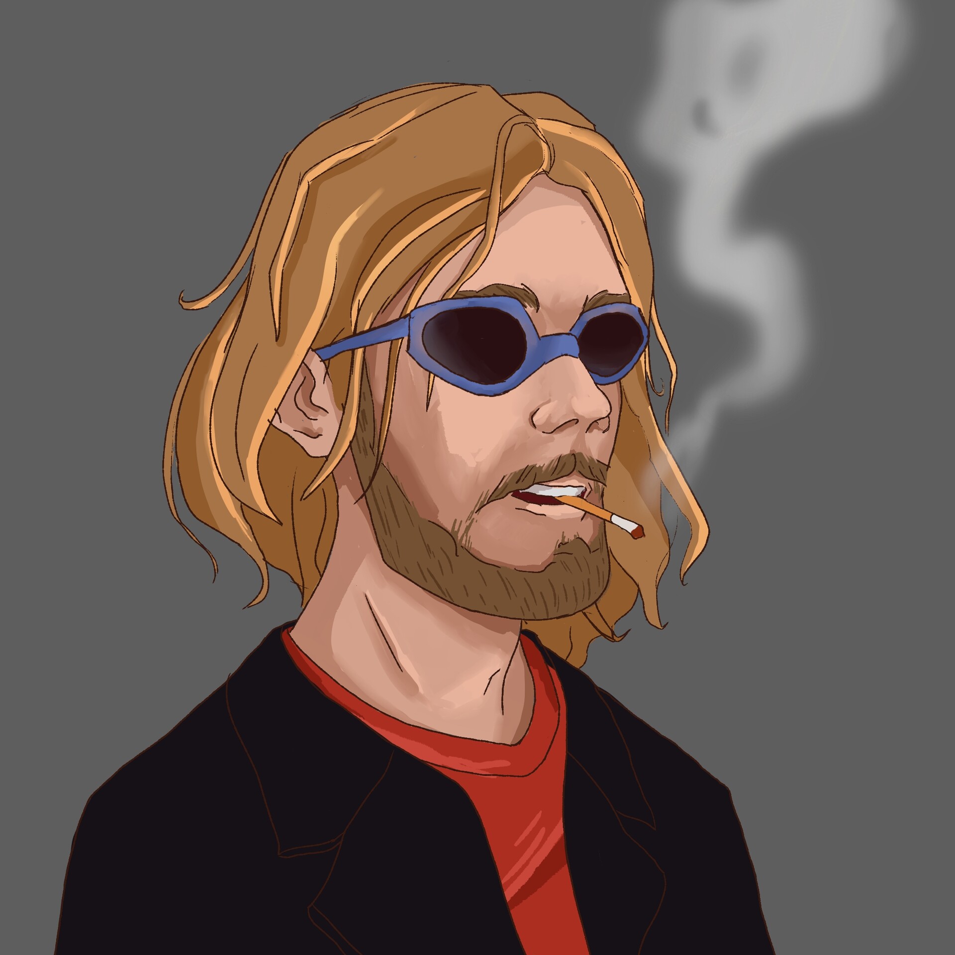Blue kurt sales cobain sunglasses