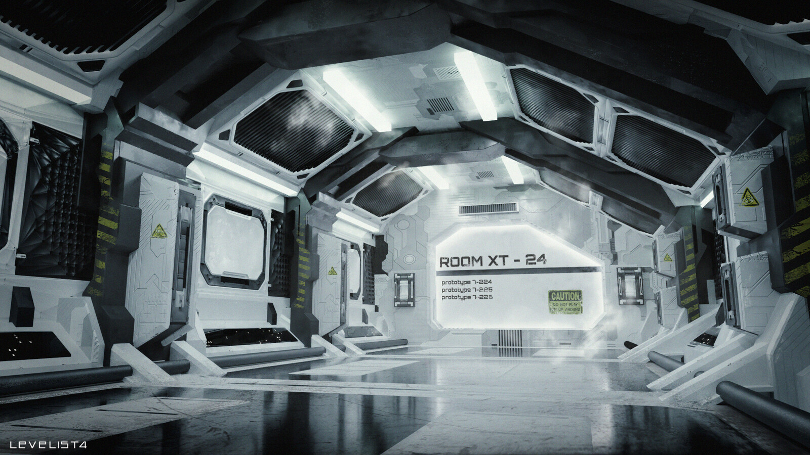 Asymmetric Sci-fi Corridor