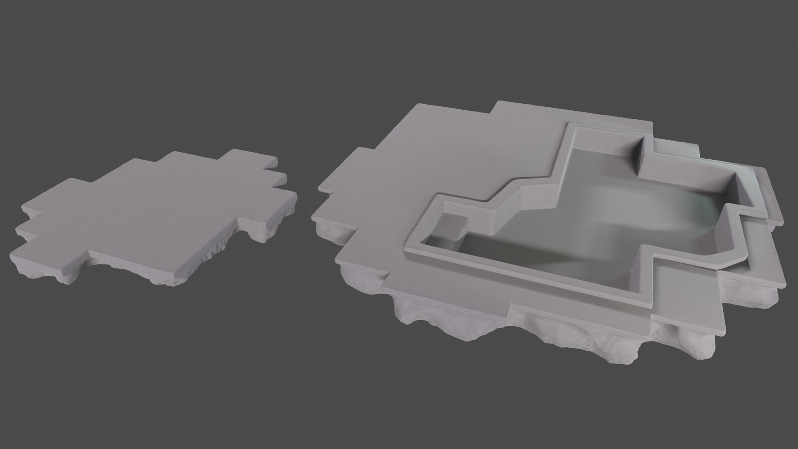 Trees platform and Main floor High Poly.
