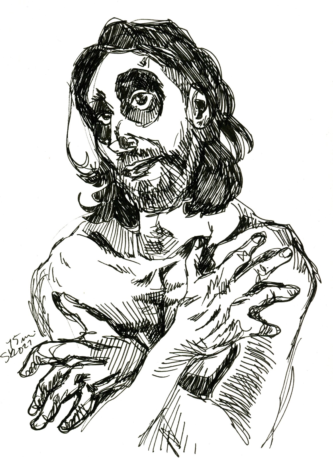 Halloween modelling session, Unipin on paper.