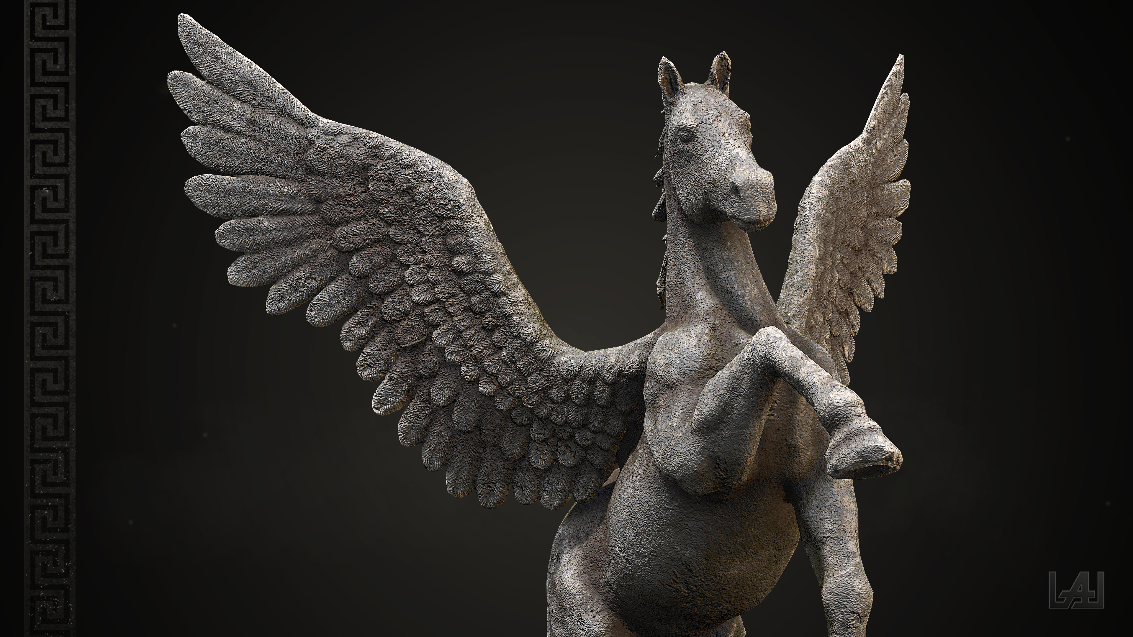 Scultura in metallo Pegasus statua MODELLISMO KITS 3d rompicapo wohnkultur 