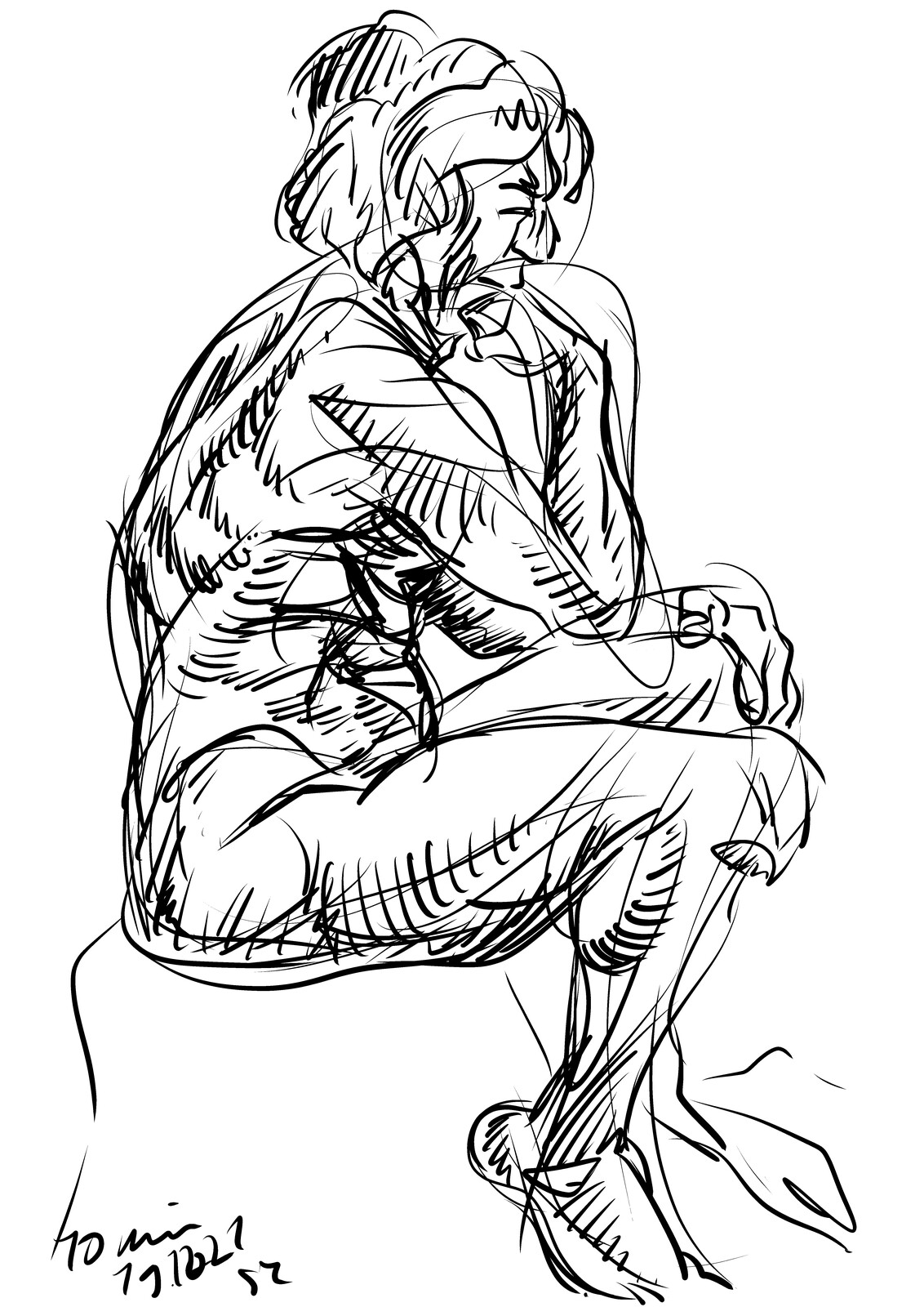 Another view of 'The Thinker'.