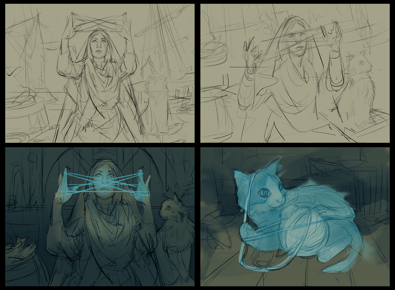 Mischievous Catgeist // Catlike Curiosity sketches
