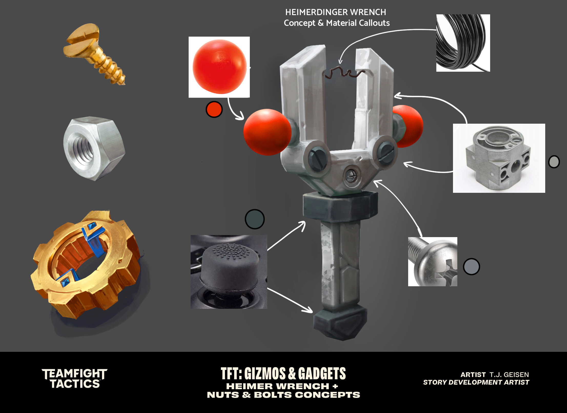 Heimer Wrench props designed for the set cinematic. Not all concept work is glamorous. :D