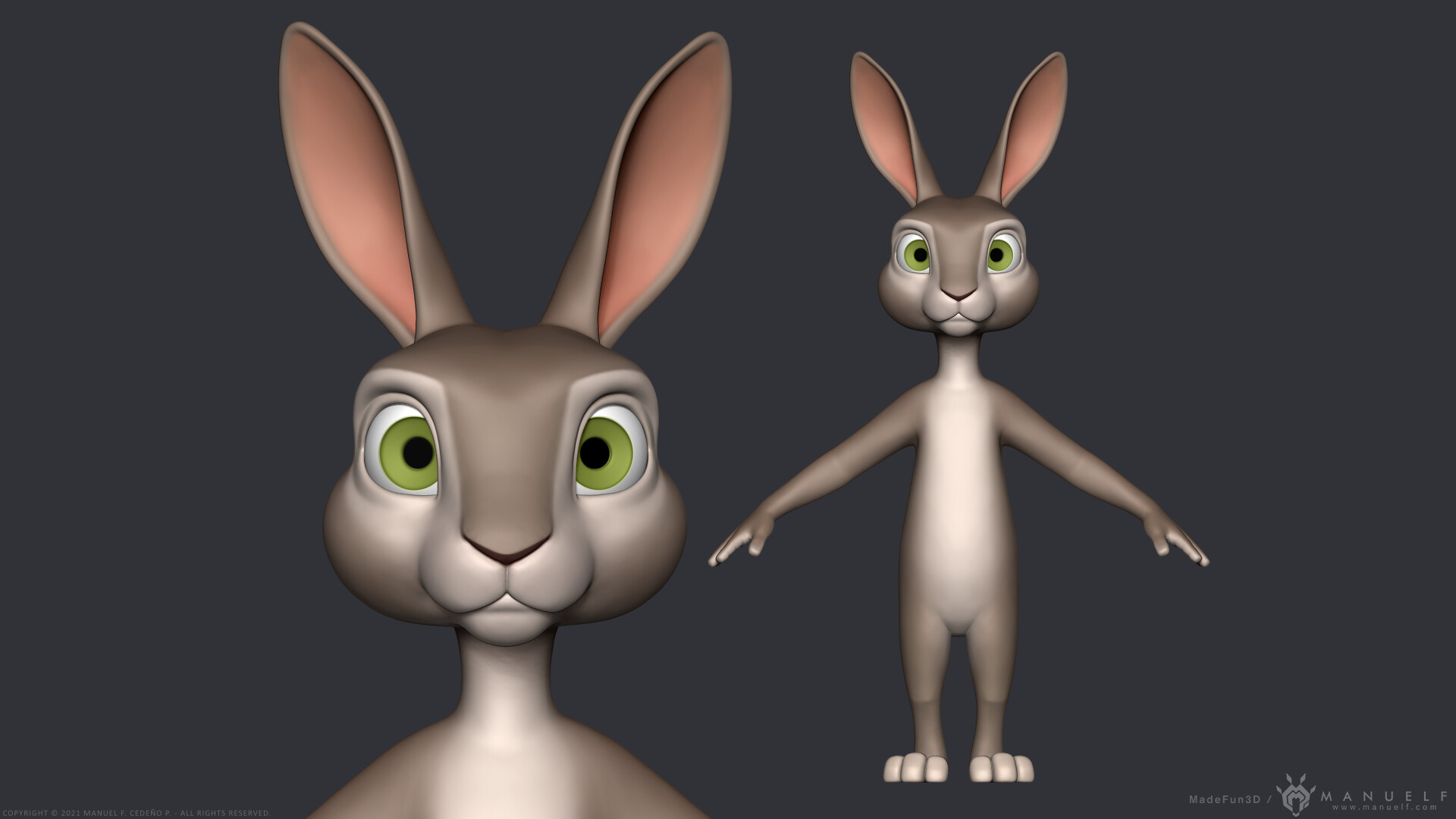 ArtStation - Stylized Cartoon Rabbit - Biped