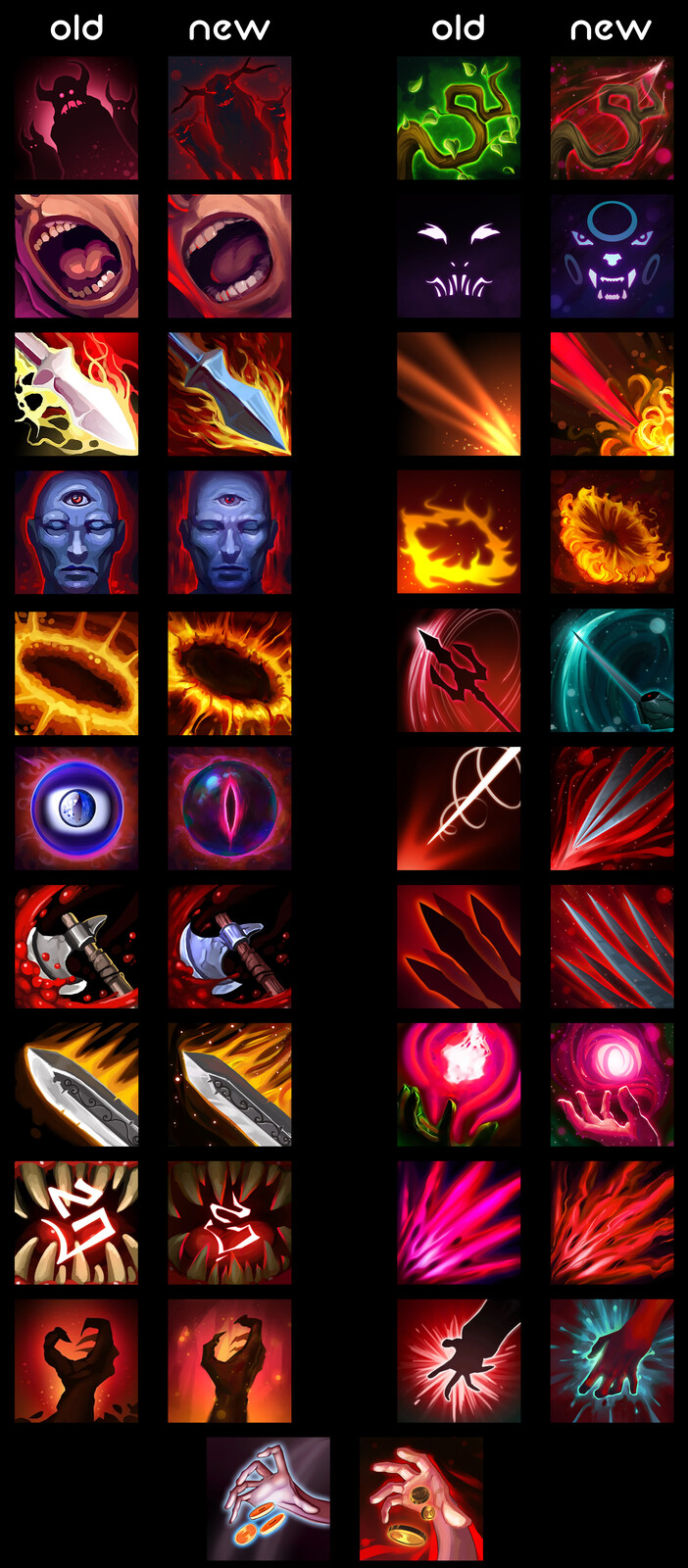 for this batch we used artworks from various asset packs as either base or inspiration