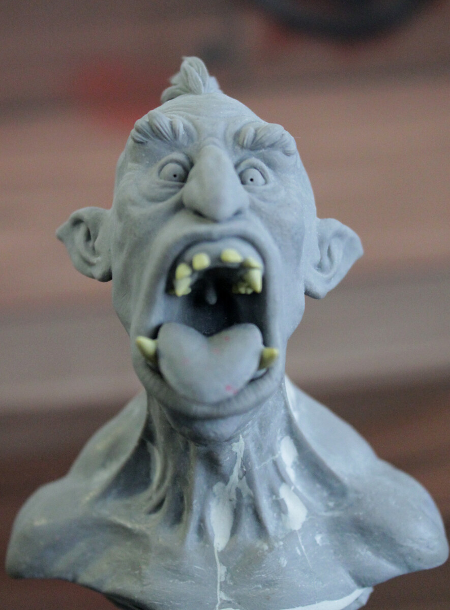 ArtStation - Monster bust traditional sculpture ( Super sculpey)