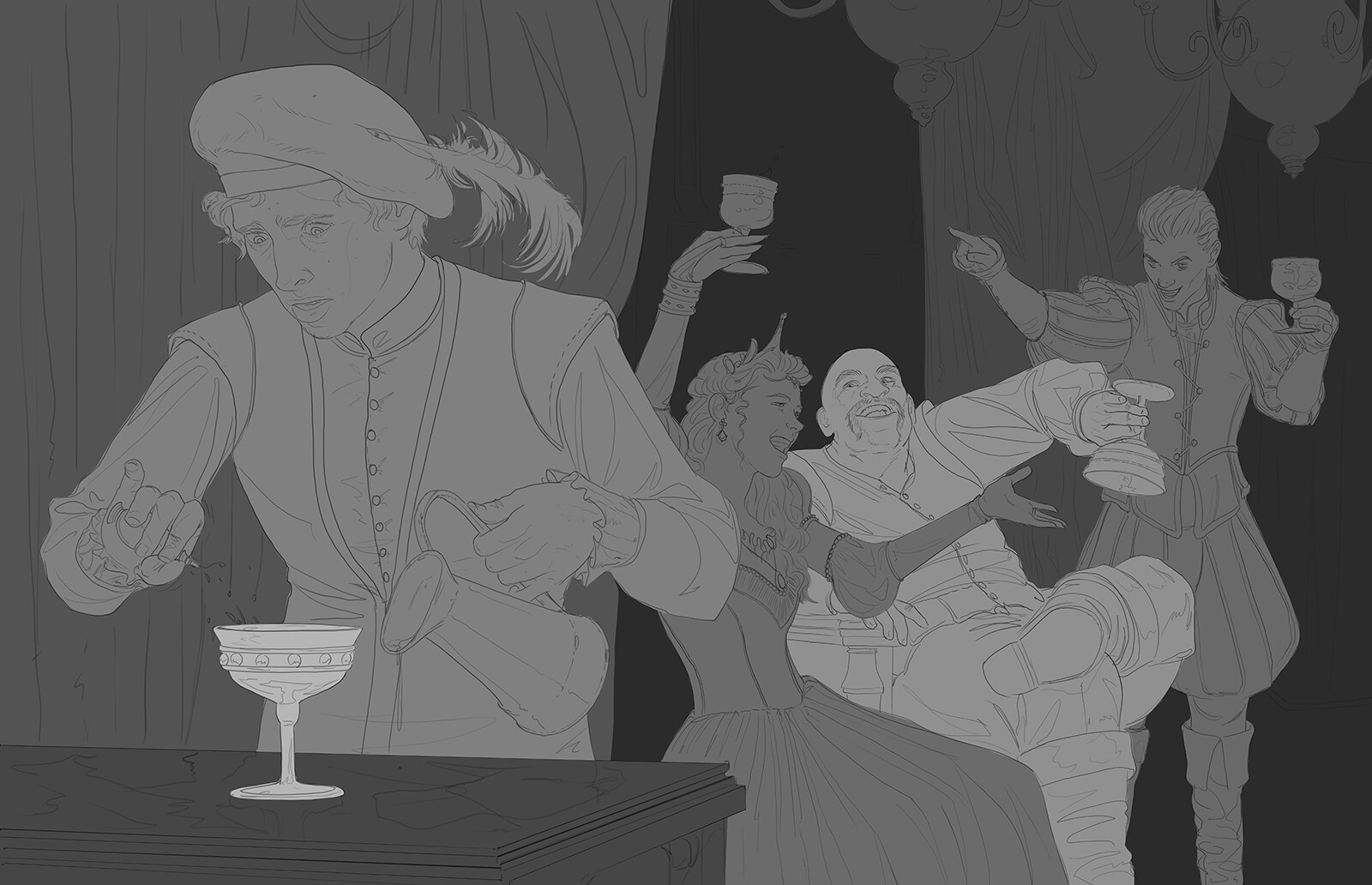 the line planning sketch.