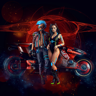ArtStation - CYBERPUNK GIRL XXI