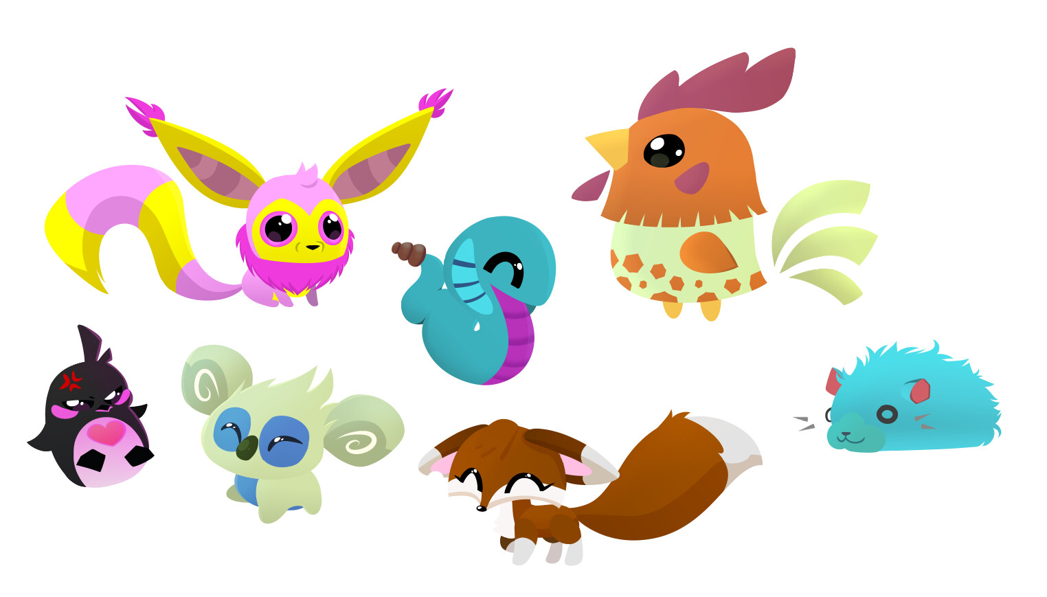 ArtStation - Art Style Challenge - Classic Animal Jam Pets