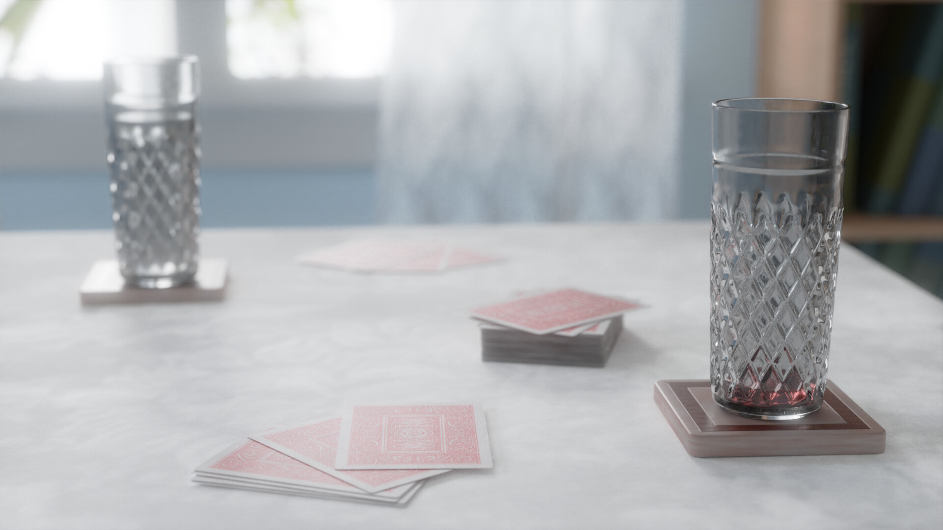 Edgar Bangs Cards and Cranberry Juice