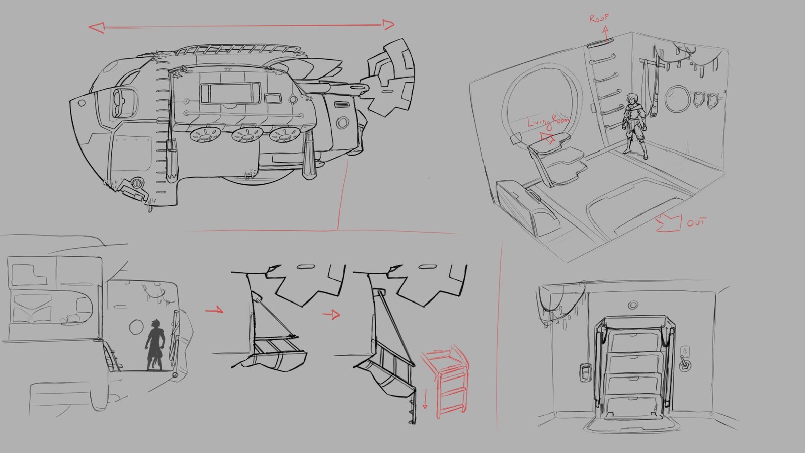One of my suggestions for the exterior appearance, before we had the definitive interior