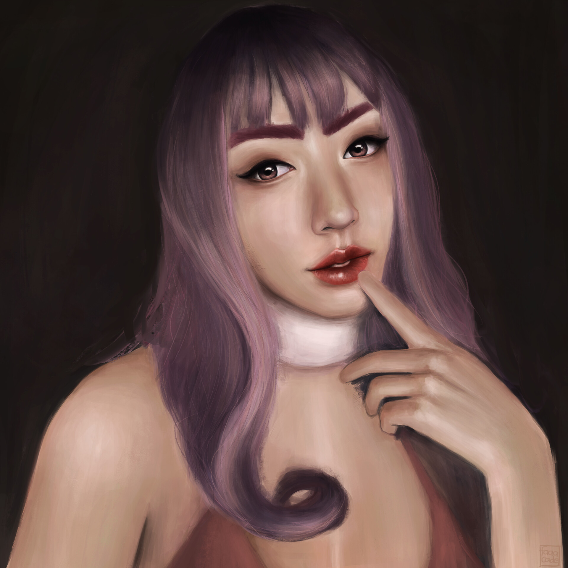 ArtStation - purple hair