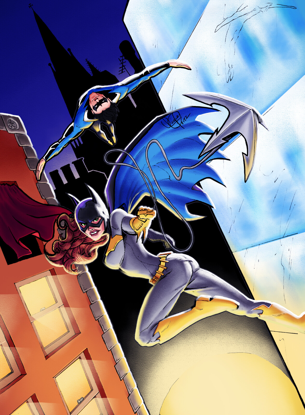 Batgirl and Nightwing! digitally recolored (August 2019)