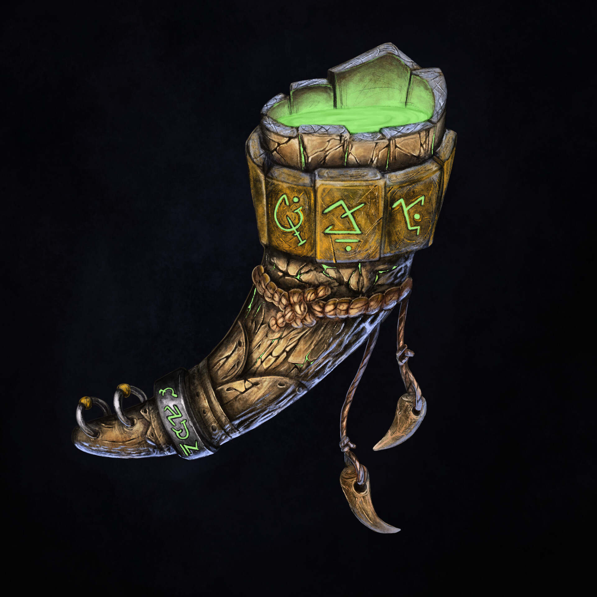 ArtStation - Cursed Horn - Prop