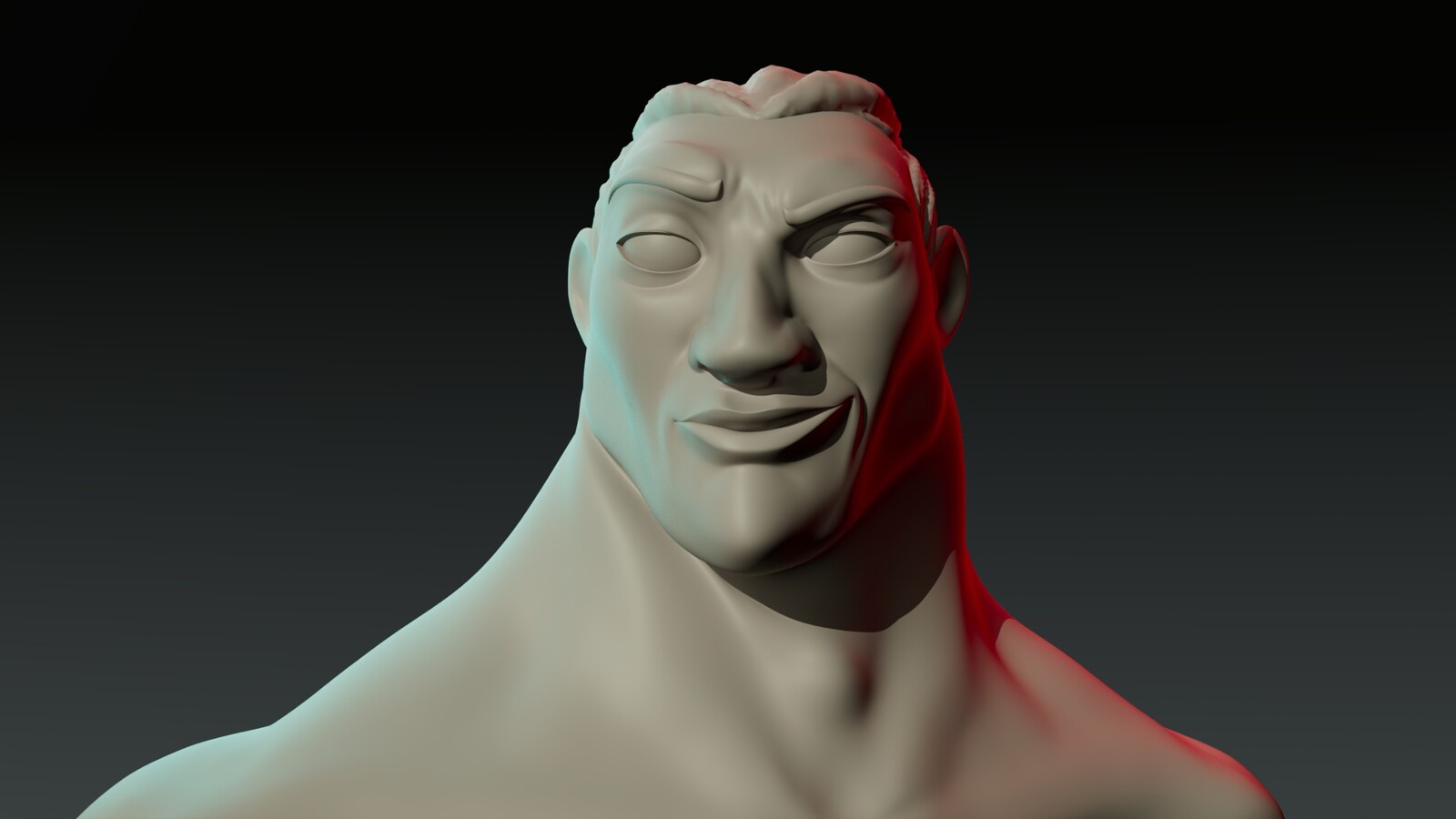 Clay render.