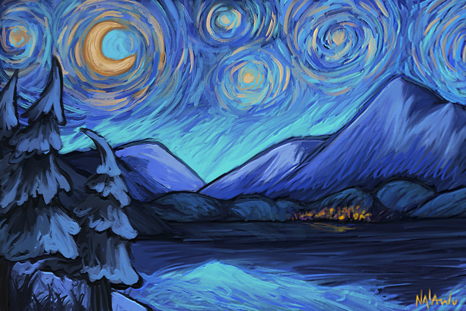 A Starry Winter Night