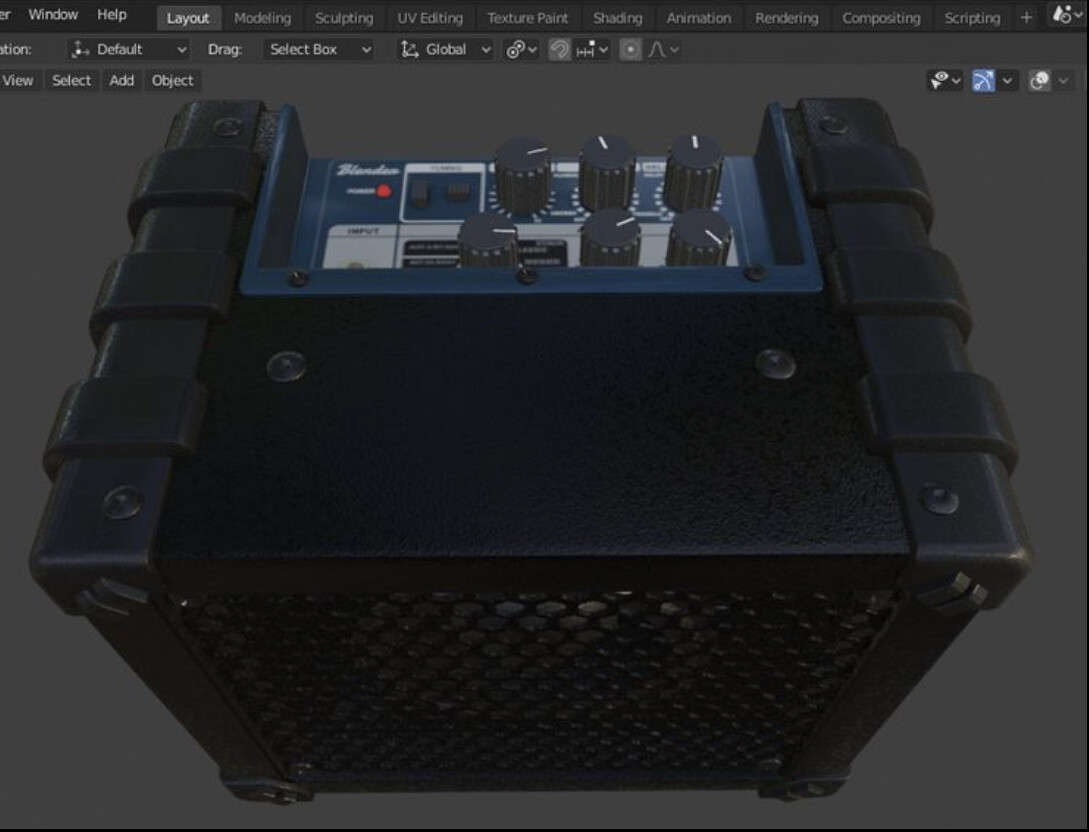 Guitar Amplifier real-time render2.