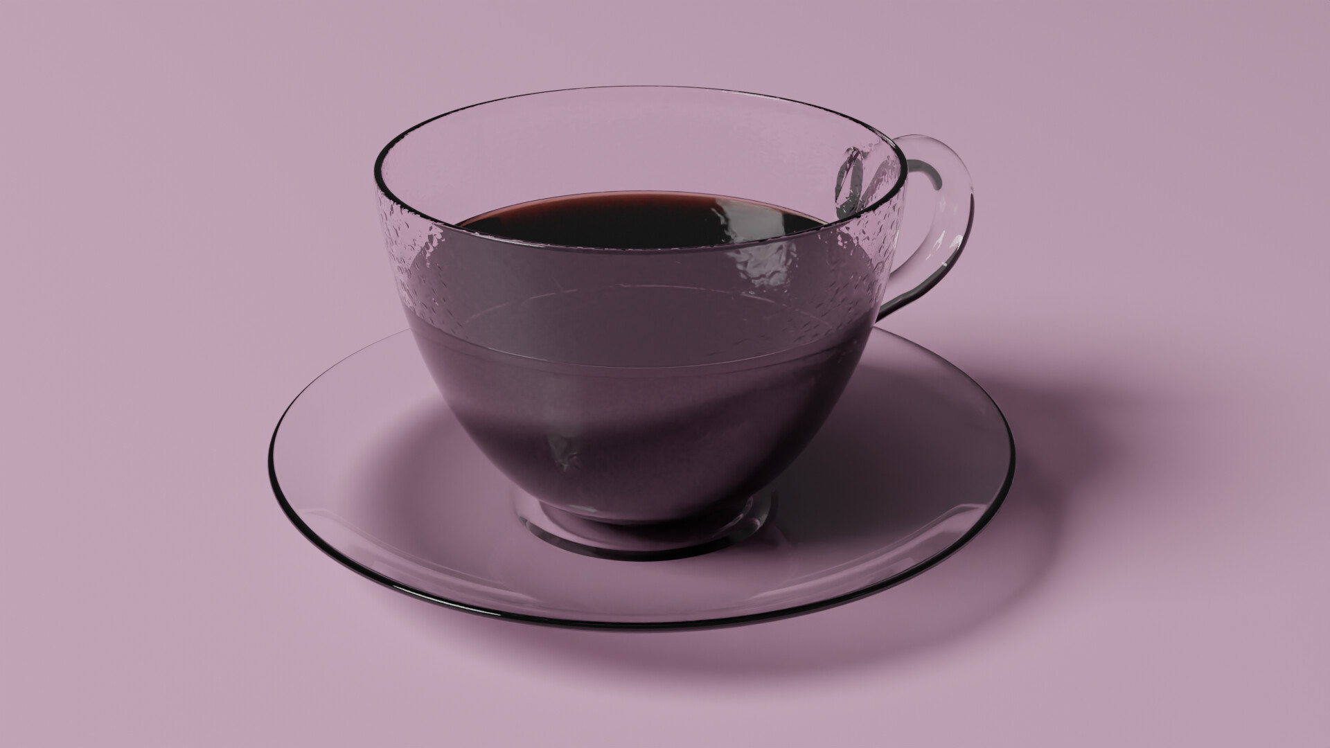 glass coffee cup with condensation