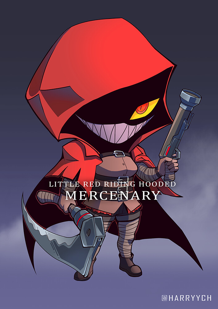 Artstation Little Red Riding Hooded Mercenary