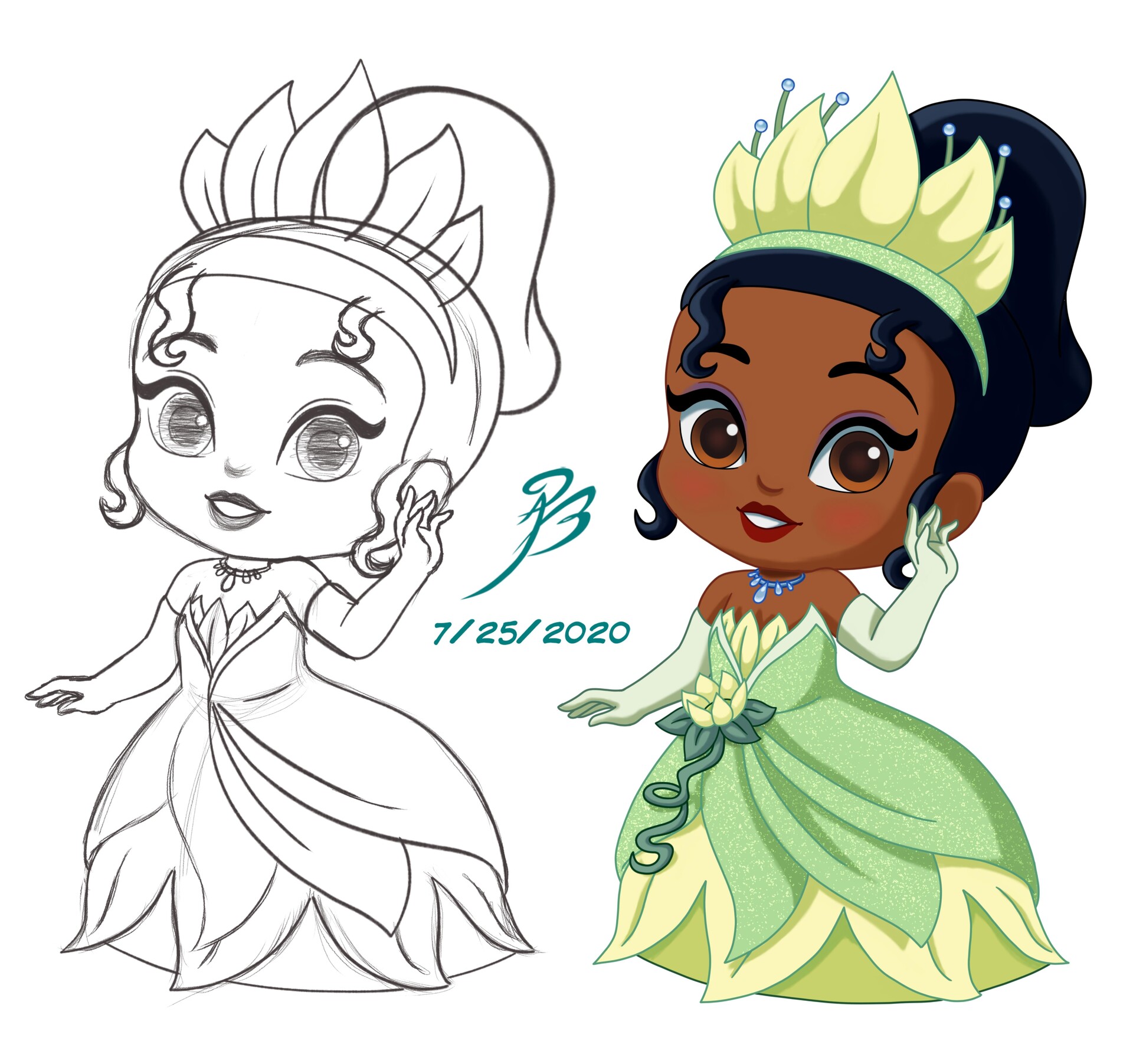 Angel B. Princess Tiana Nendoroid Version (Fan Concept)