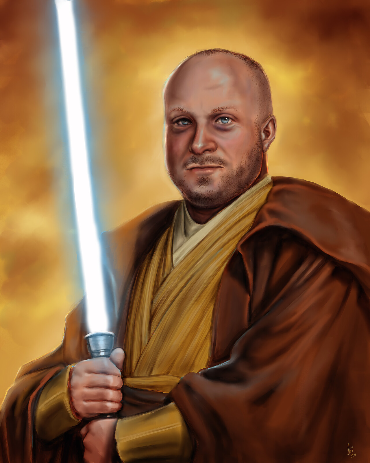 Commission: client's friend as a Jedi