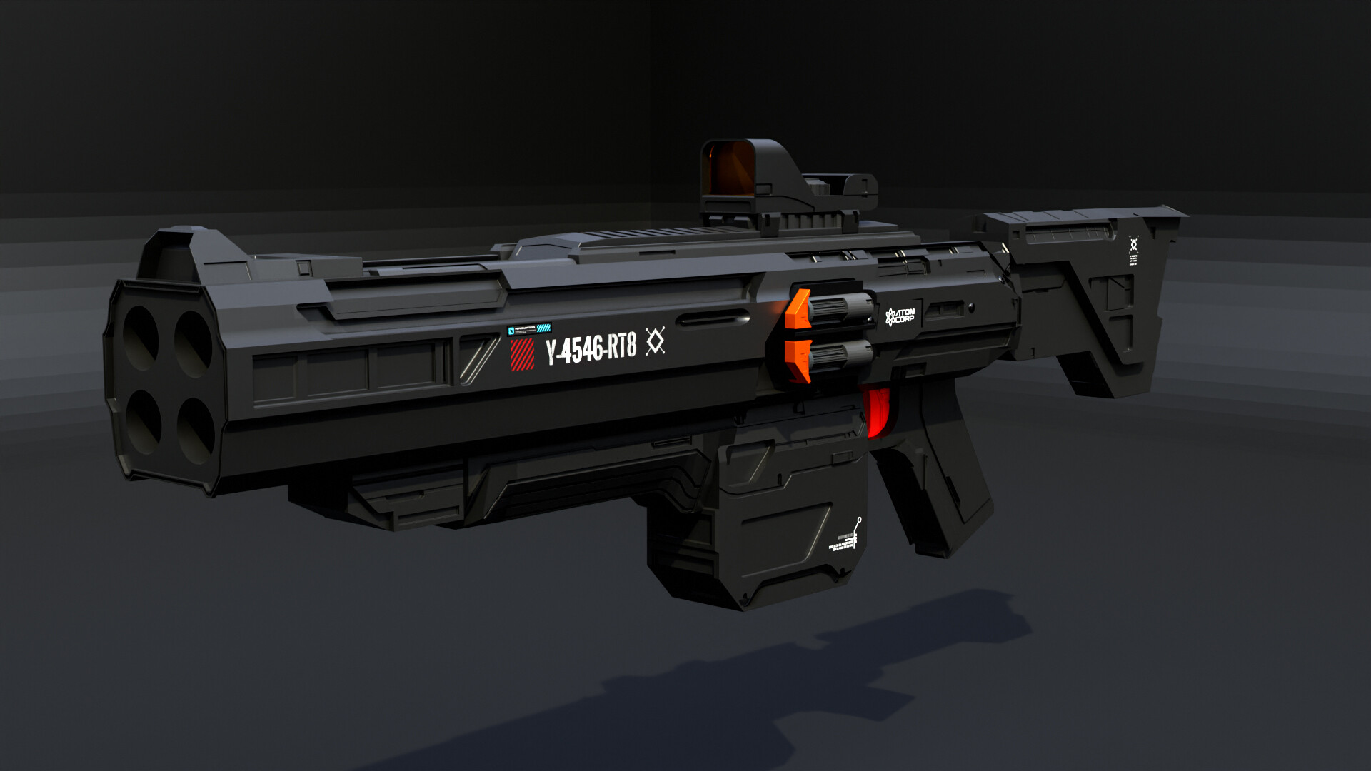 ArtStation Stylised rail gun.