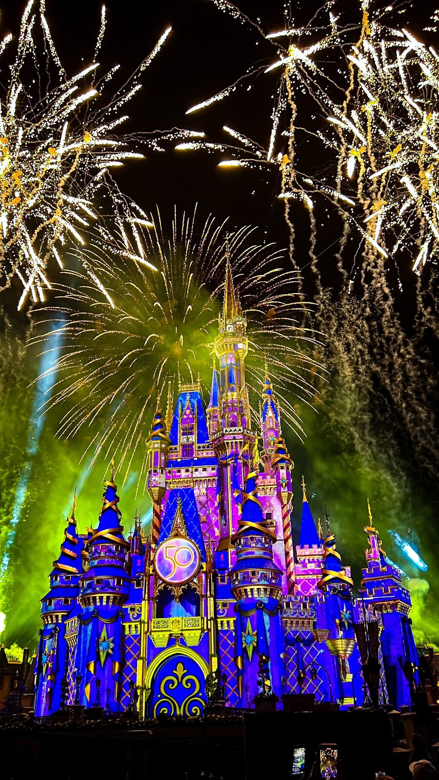 Castle Look with Fireworks