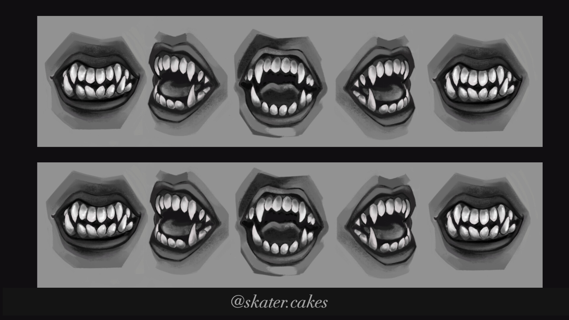 Werewolf Fangs Drawing