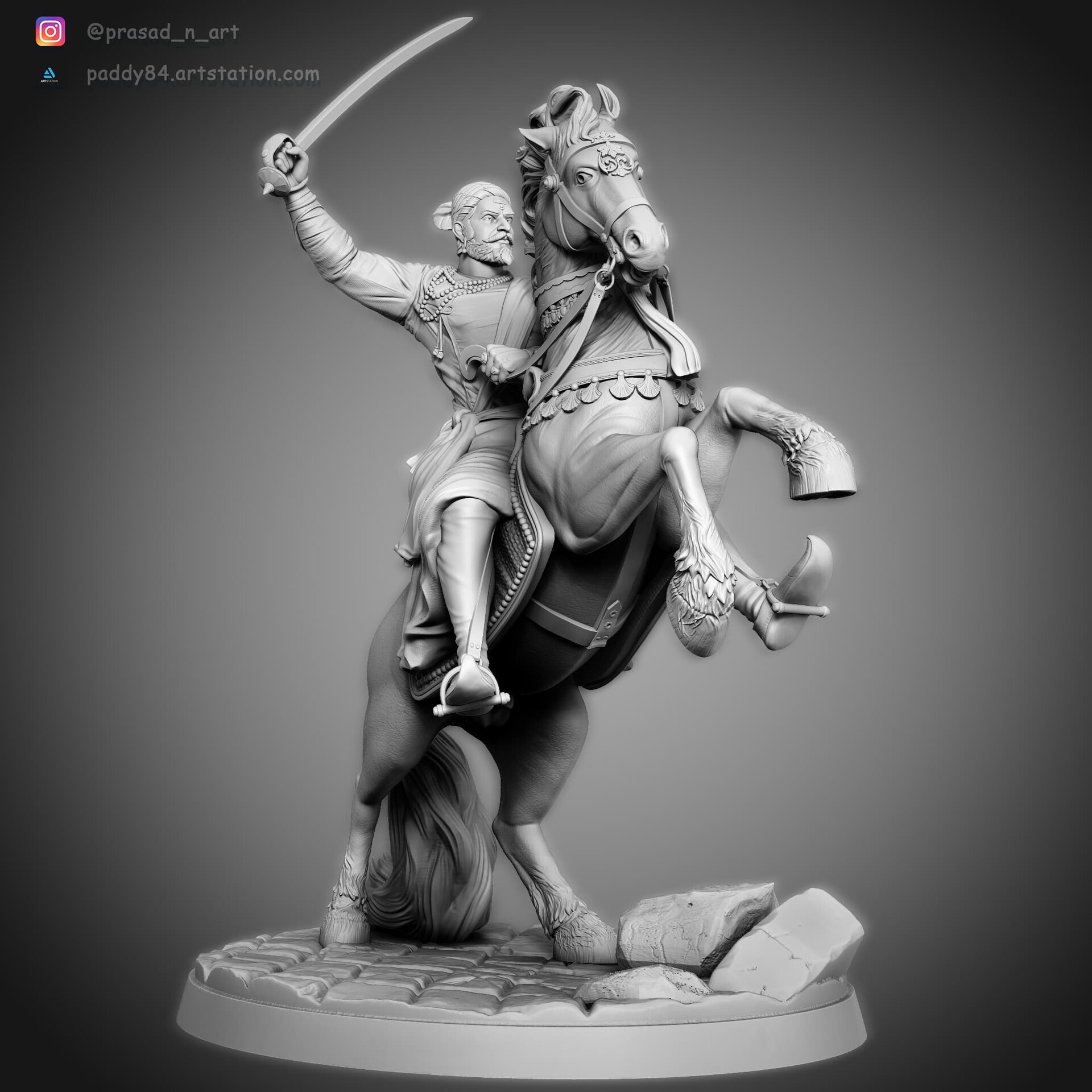 ArtStation - Chhatrapati Shivaji Maharaj 3d model in Zbrush by Prasad ...