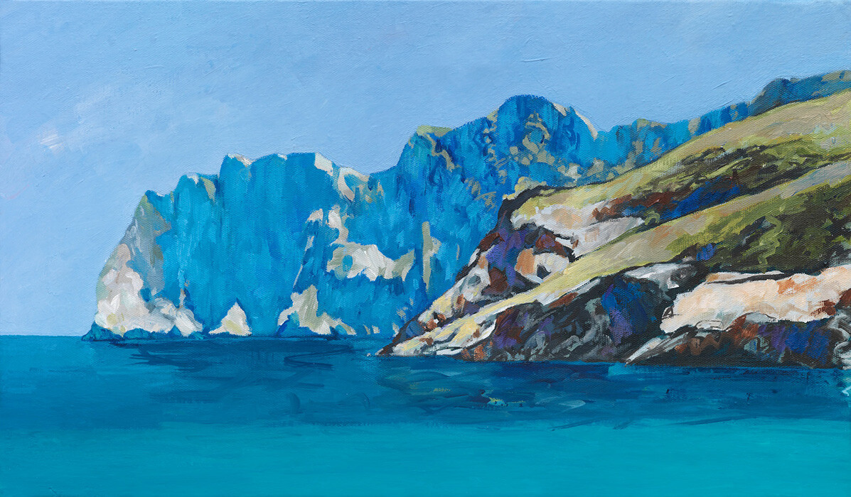 "Cala Sant Vicenç". 46x27cm. Oil on canvas.